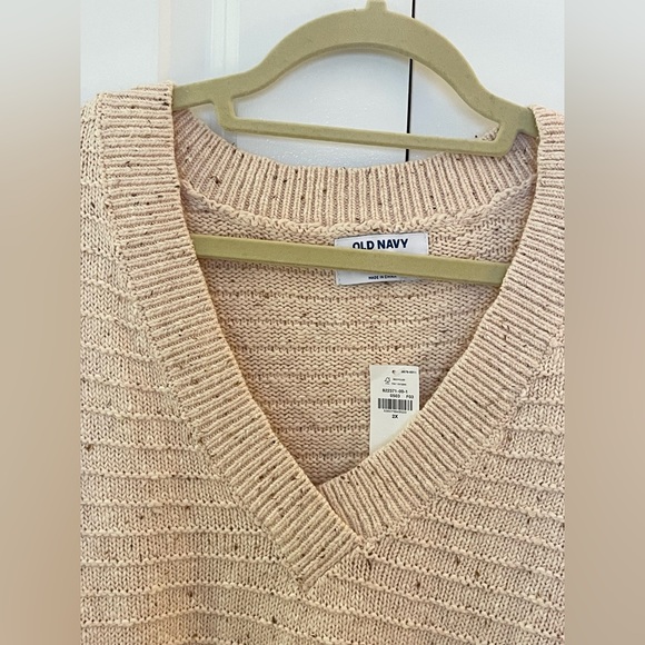 NWT! Old Navy Speckled Textured Rib-Knit Cream Cotton Tunic Sweater. Size 2x! - Picture 8 of 16